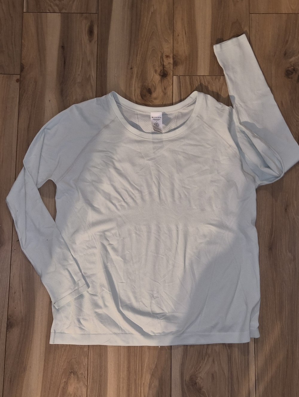 Athleta Light Green Long Sleeve Thermal Top
